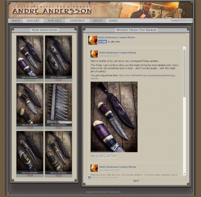 Old page design